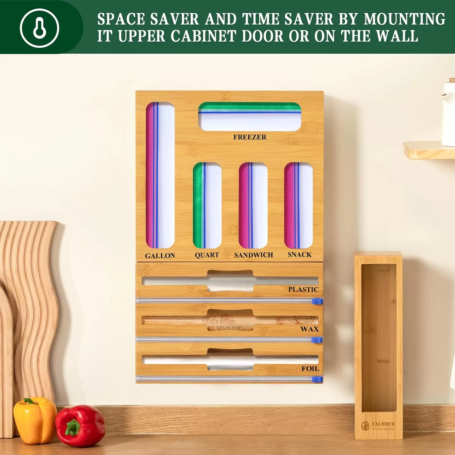 Calmbee 9 IN 1 Storage Bag Organizer for Kitchen Drawer