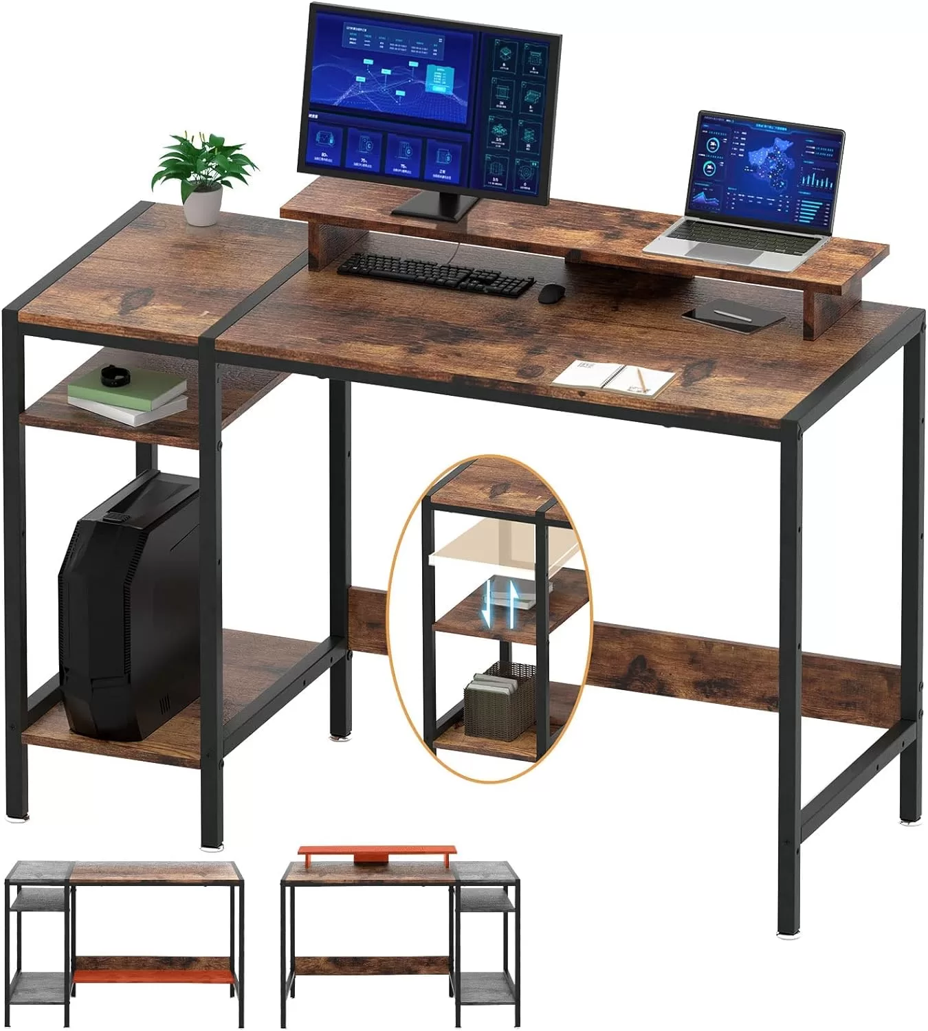 MINOSYS Gaming/Computer Desk - 47” Home Office Small Desk