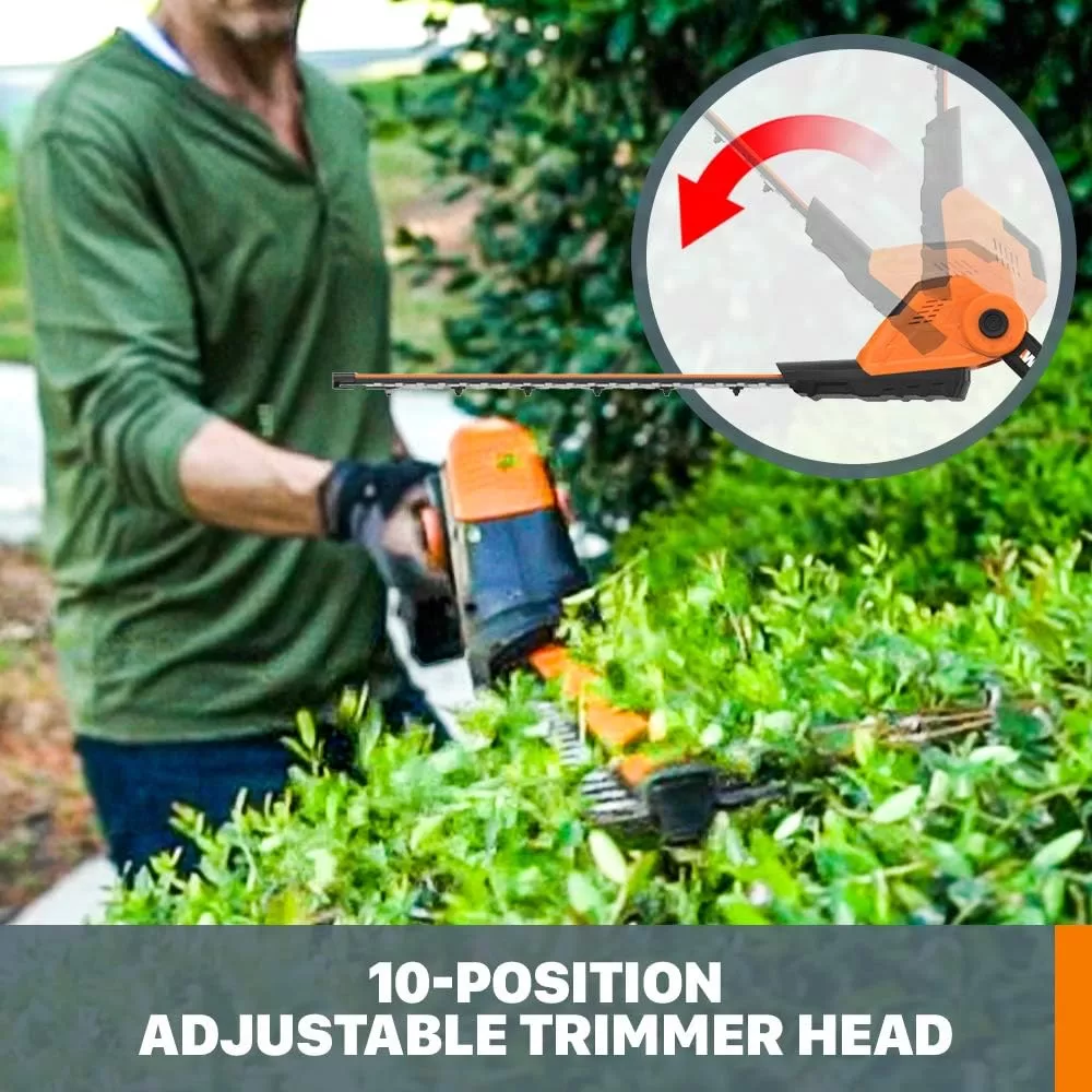 WORX WG252.9 20V Power Share 2-in-1 20" Cordless Hedge Trimmer (Tool Only)