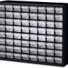 Akro-Mils 10164 64 Drawer Plastic Parts Storage Hardware and Craft Cabinet, 20" x 15.75", Black