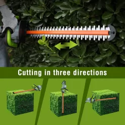 WORKPRO 20V Cordless Hedge Trimmer, 2.0Ah Battery 1 Hour Quick Charger Included