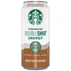 Starbucks, Doubleshot Energy Drink, White Chocolate, 15 Fl Oz (Pack of 12)