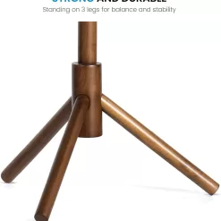 ZOBER Coat Rack Free Standing - Wooden Coat Tree W/ 6 Hooks - Coats, Purses, Hats - Adjustable Sizes, Easy Assembly - Vintage