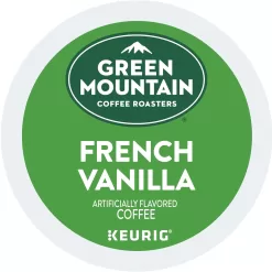 Green Mountain Coffee Roasters French Vanilla, Single-Serve Keurig K-Cup Pods, Flavored Light Roast Coffee Pods, 96 Count