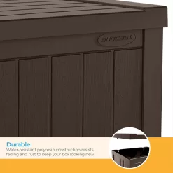Suncast 22-Gallon Small Deck Box, Java Brown