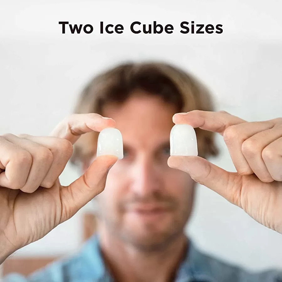 Silonn Ice Makers Countertop, 9 Cubes Ready in 6 Mins, 26lbs in 24Hrs
