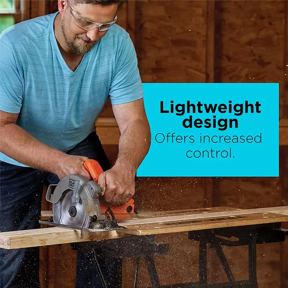 BLACK+DECKER 7-1/4-Inch Circular Saw with Laser, 13-Amp (BDECS300C)