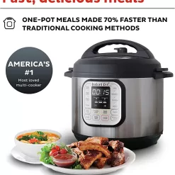 Instant Pot Duo 7-in-1 Electric Pressure Cooker, Slow Cooker, Rice Cooker, Steamer, Sauté, Yogurt Maker, Warmer & Sterilizer, Stainless Steel, 6 Quart