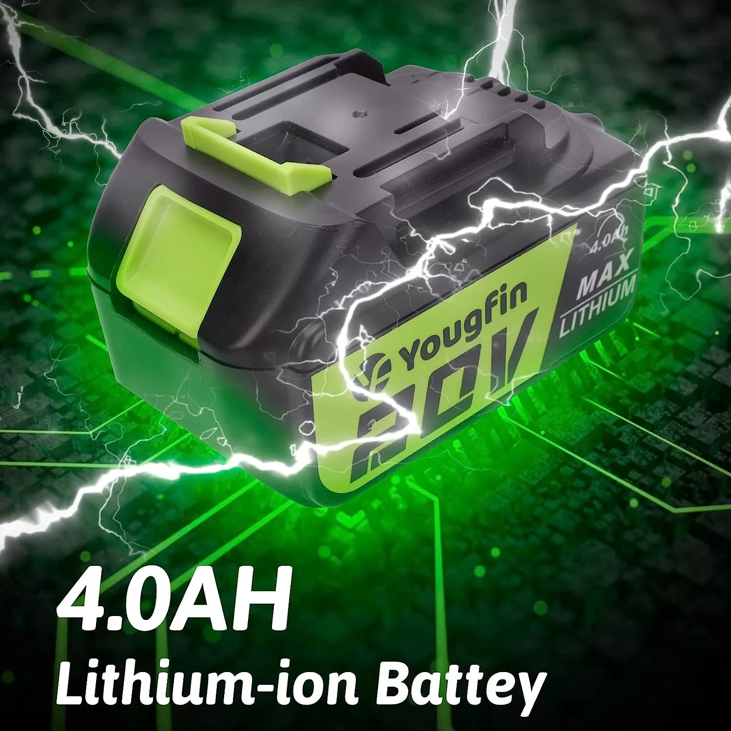 Yougfin Cordless Impact Wrench, 20V Power Brushless Impact Driver