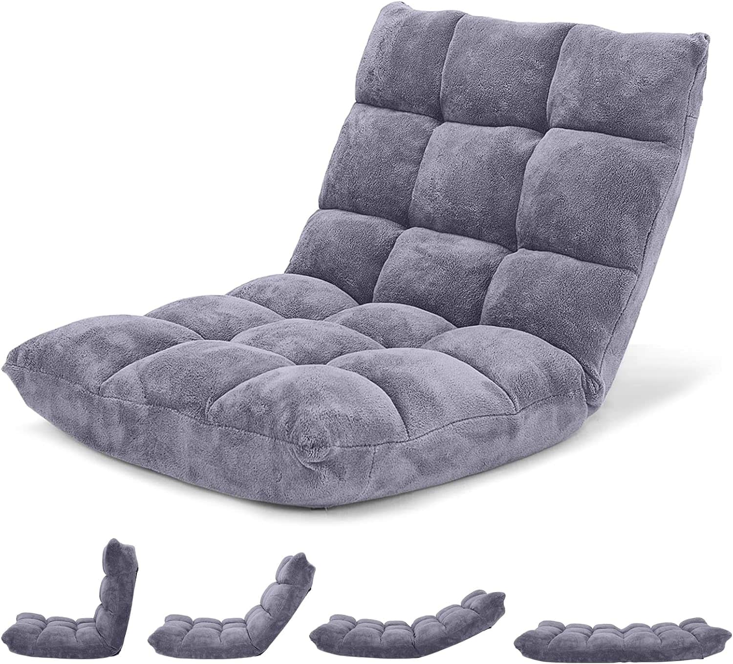 Giantex Floor Chair with Back Support, Folding Sofa Chair with 14 Adjustable Position