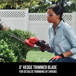 CRAFTSMAN V20 Cordless Handheld Grass Trimmer and Mini Hedge Trimmer Kit (CMCSS800C1),Red