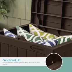 Suncast 22-Gallon Small Deck Box, Java Brown