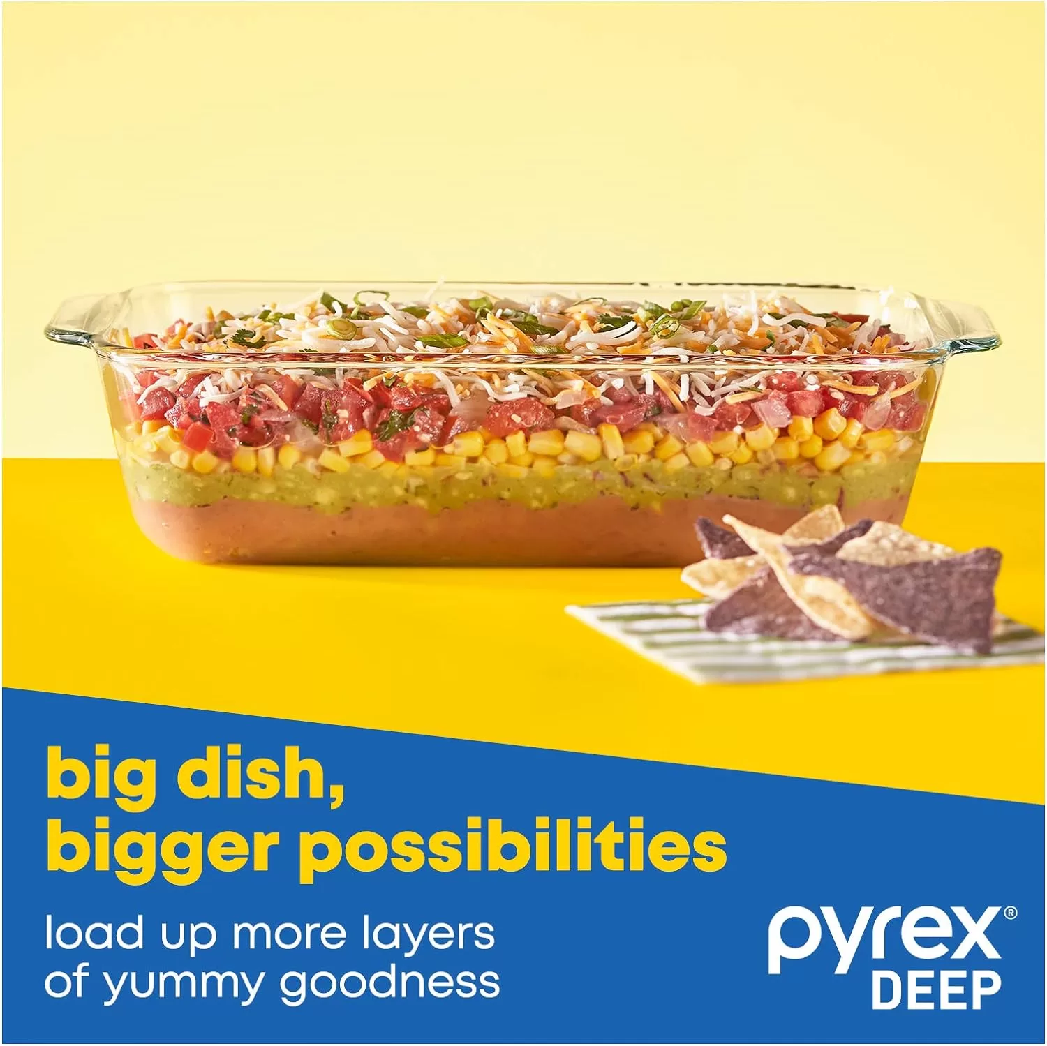 Pyrex Deep Baking Dish Set (6-Piece, BPA-Free Lids)
