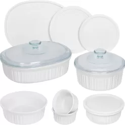 CorningWare French White 12-Pc Ceramic Bakeware Set