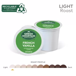 Green Mountain Coffee Roasters French Vanilla, Single-Serve Keurig K-Cup Pods, Flavored Light Roast Coffee Pods, 96 Count