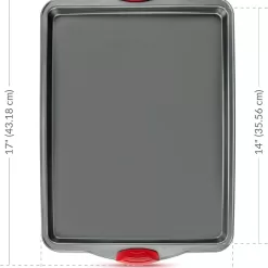 Nonstick Baking Sheet Tray Set of 3 - These Cookie Sheet Pans are Non-toxic, Dent, Warp, and Rust Resistant