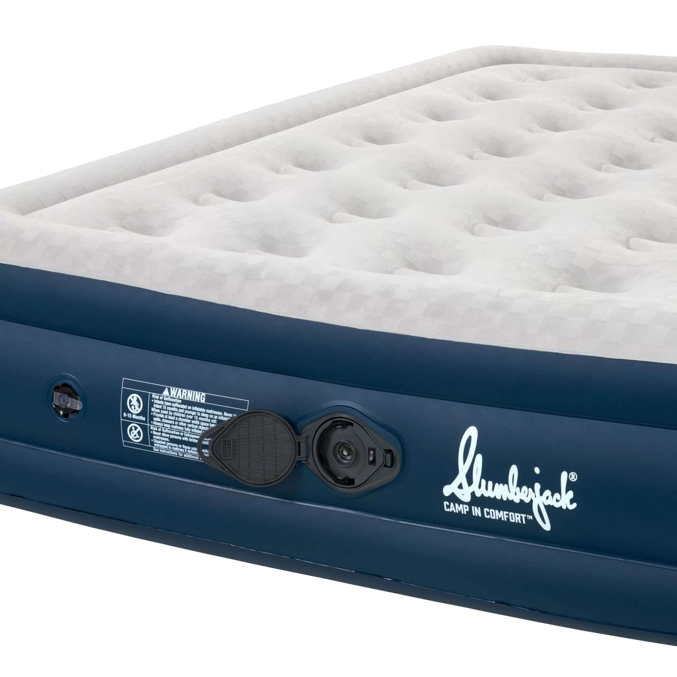 Slumberjack Grand Mesa 15" Air Mattress with Built-in Removeable Pump, Queen