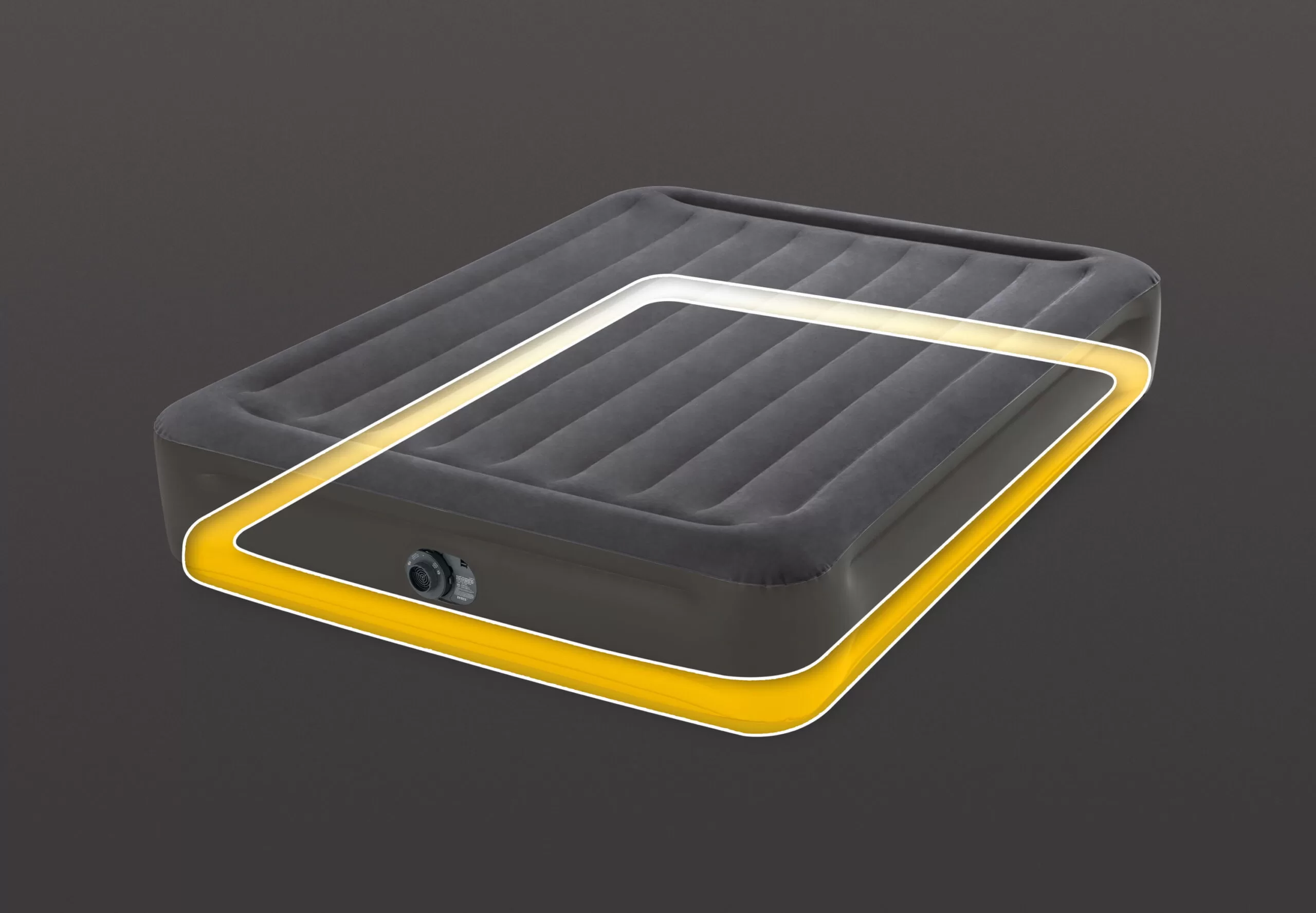 Intex 15" Essential Rest Dura-Beam Airbed Mattress with Internal Pump Included - Queen