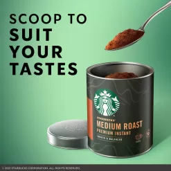 Starbucks Premium Instant Coffee — Medium Roast — 100% Arabica — 3 Tins (up to 120 servings total)