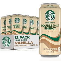 Starbucks Doubleshot Energy Espresso Coffee, Vanilla, 15 oz Cans (12 Pack) (Packaging May Vary)