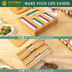 Calmbee 9 IN 1 Storage Bag Organizer for Kitchen Drawer