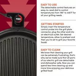 Elite Gourmet EMG6505G Smokeless Indoor Electric BBQ Grill