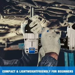 NINOUKO Cordless Impact Wrench 1/2 inch, 20V Electric Impact Gun