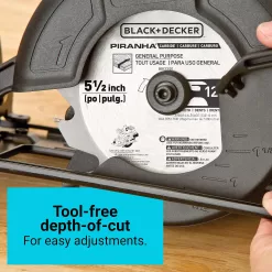 BLACK+DECKER 20V MAX* POWERCONNECT 5-1/2 in. Cordless Circular Saw (BDCCS20C)