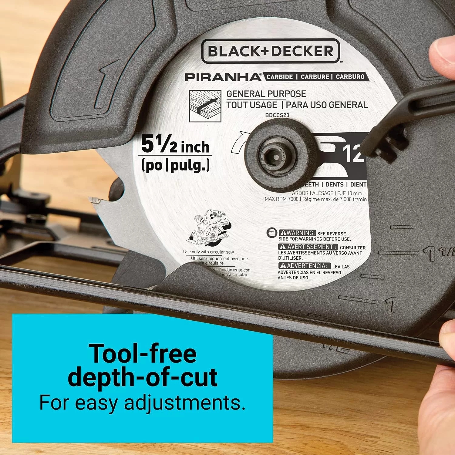 BLACK+DECKER 20V MAX* POWERCONNECT 5-1/2 in. Cordless Circular Saw (BDCCS20C)
