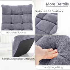 Giantex Floor Chair with Back Support, Folding Sofa Chair with 14 Adjustable Position