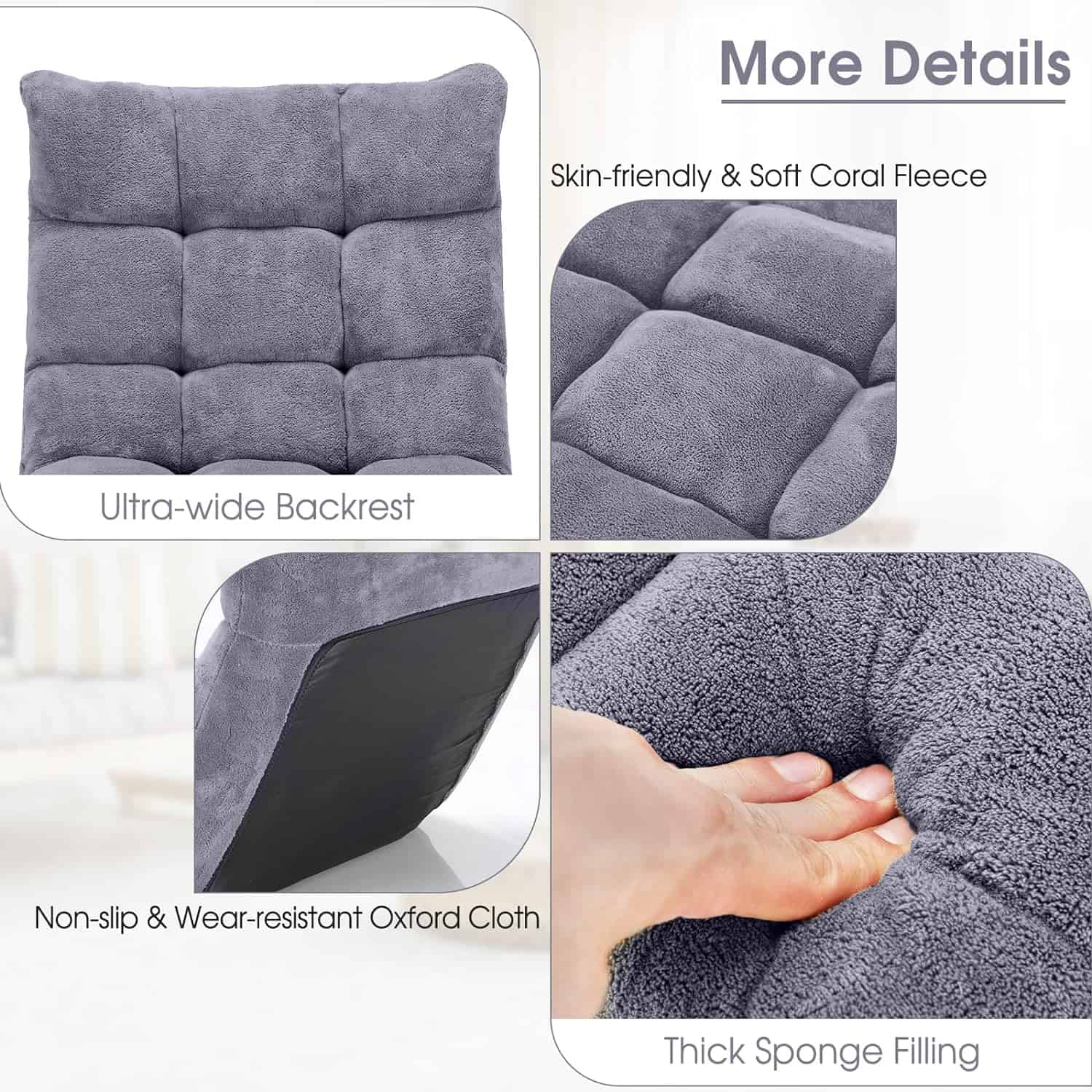 Giantex Floor Chair with Back Support, Folding Sofa Chair with 14 Adjustable Position