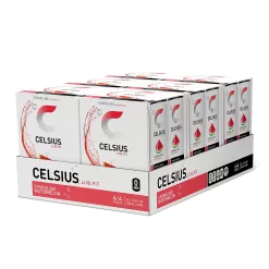 CELSIUS Essential Energy Drink 12 Fl Oz, Sparkling Watermelon (Pack of 24)