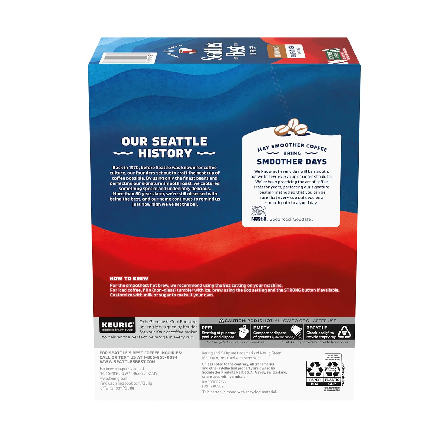 Seattle's Best Coffee K-Cup Coffee Pods—Medium Roast Coffee—Breakfast Blend for Keurig Brewers, 100% Arabica—4 boxes (96 pods total) - Image 8
