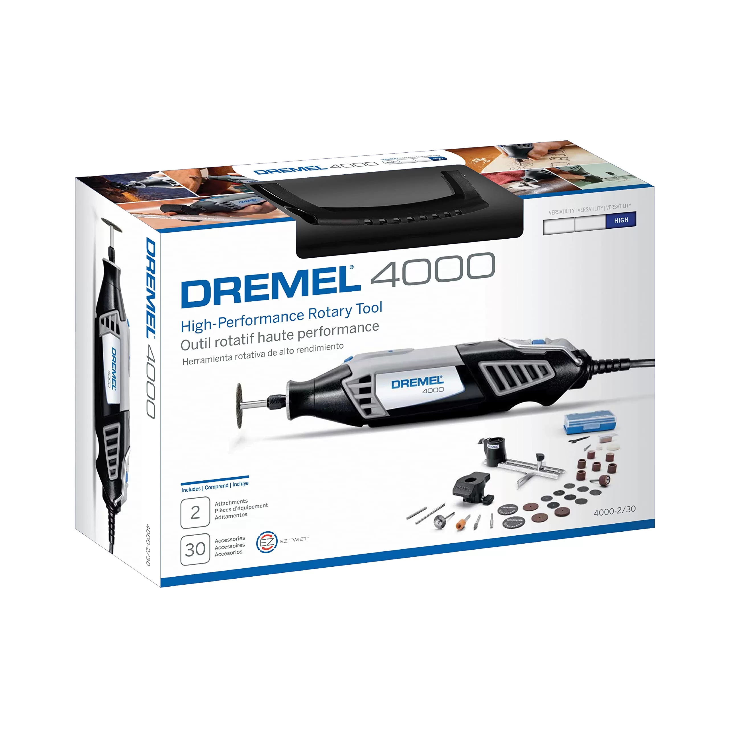 Dremel 4000-2/30 Variable Speed Rotary Tool Kit - Engraver, Polisher, and Sander
