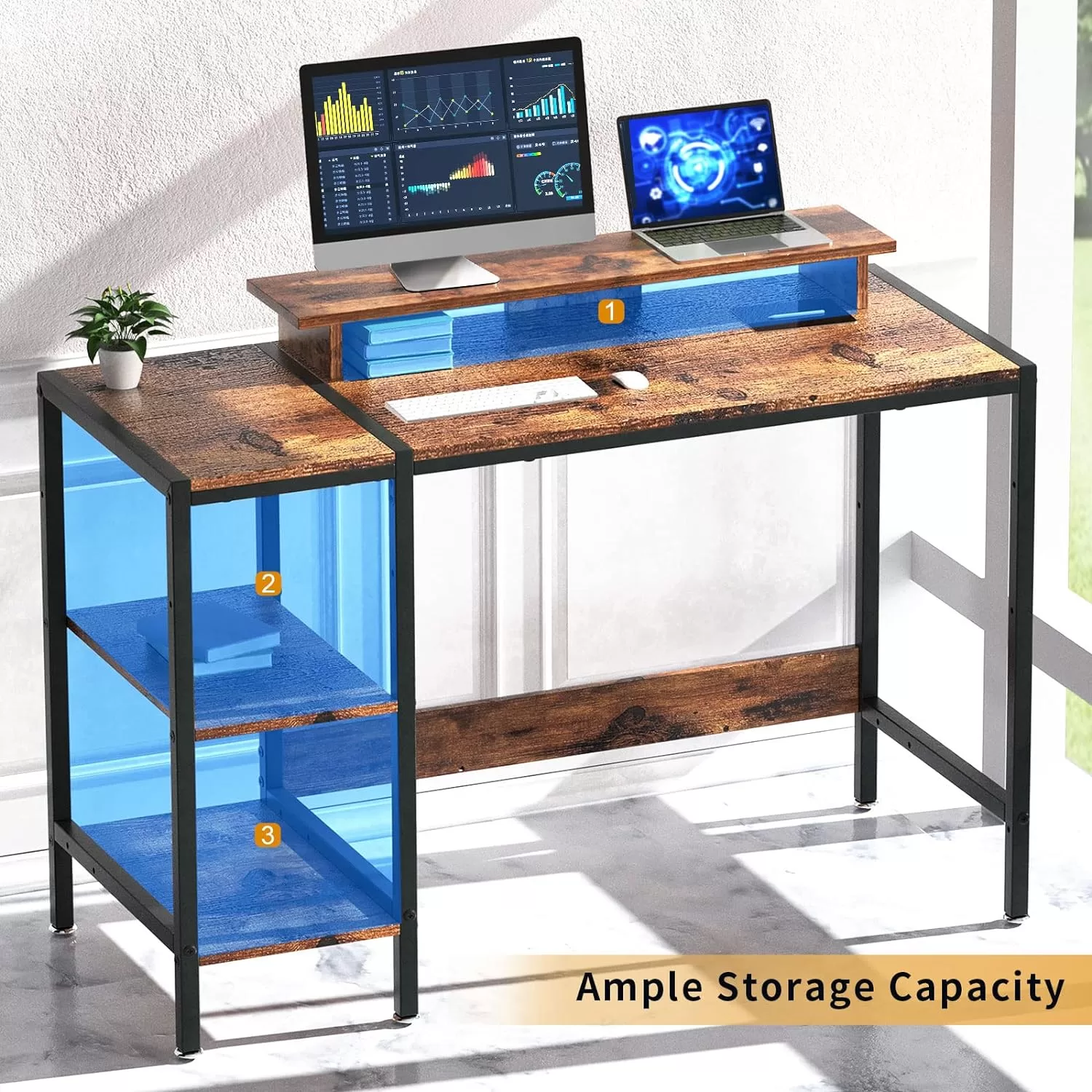 MINOSYS Gaming/Computer Desk - 47” Home Office Small Desk