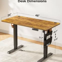 Marsail Standing Desk Adjustable Height 48x24 Inch, Electric Standing Desk