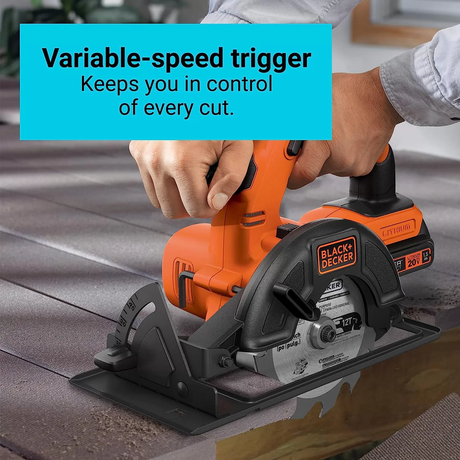 BLACK+DECKER 20V MAX* POWERCONNECT 5-1/2 in. Cordless Circular Saw (BDCCS20C)