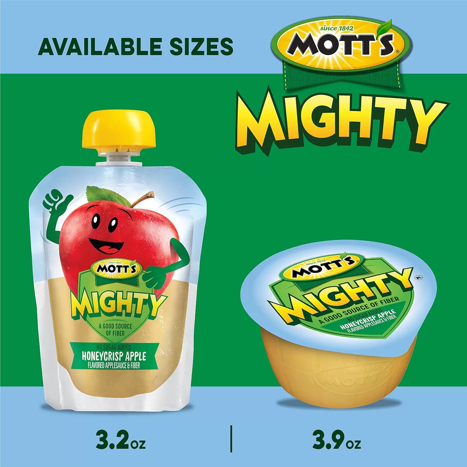 Mott's Mighty Honeycrisp Apple Applesauce, 3.9 oz cups (Pack of 72)