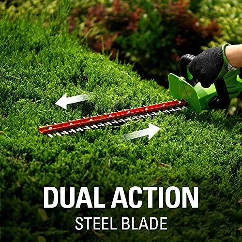 Greenworks 24V 22" Hedge Trimmer with 15Ah Battery and Charger, 2205402