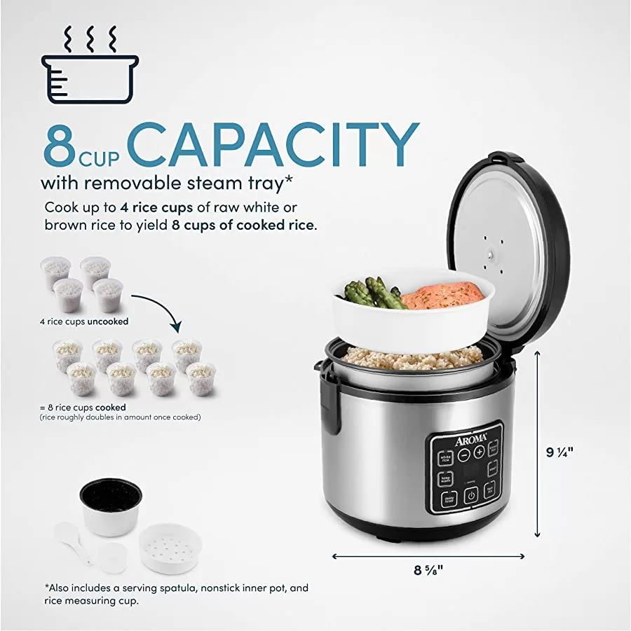 Aroma Housewares ARC-914SBD Digital Cool-Touch Rice Grain Cooker