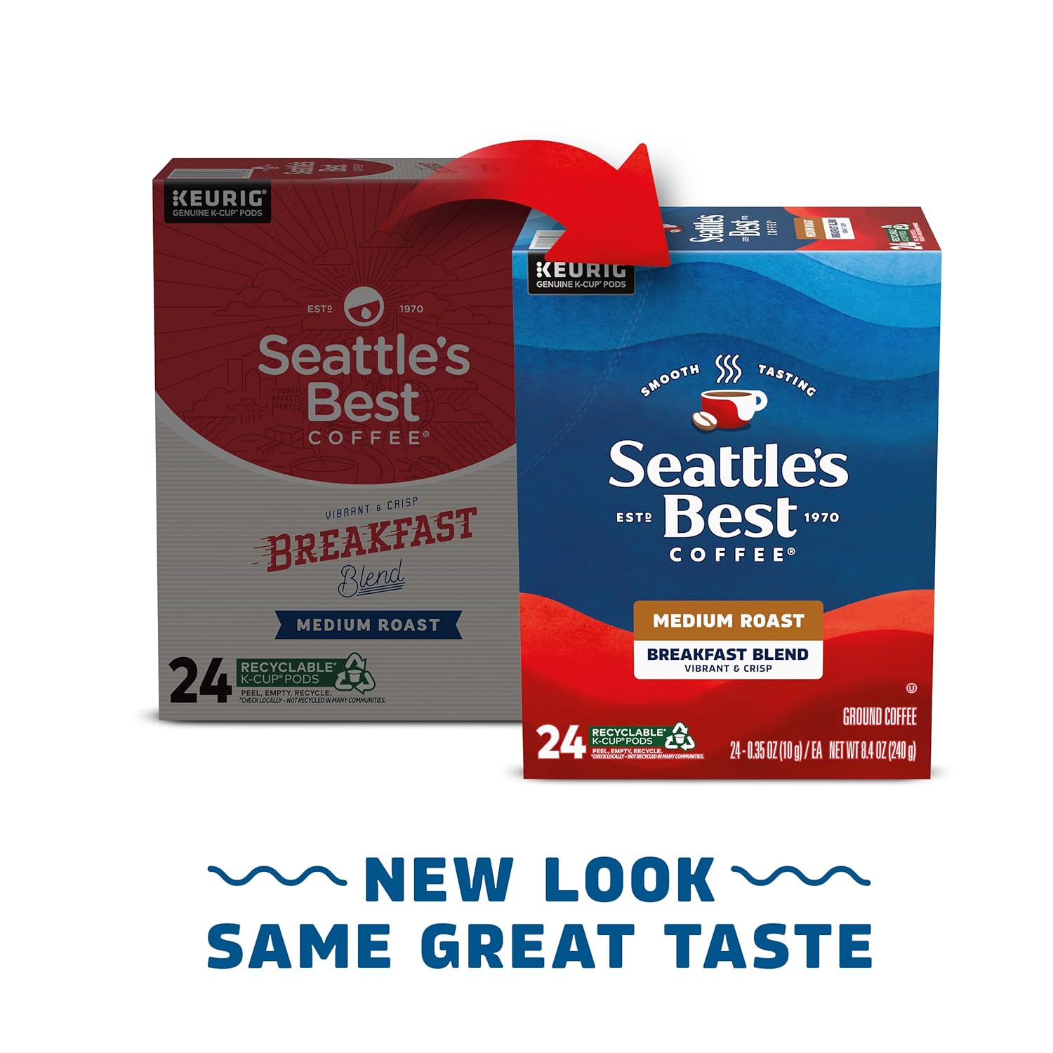 Seattle's Best Coffee K-Cup Coffee Pods—Medium Roast Coffee—Breakfast Blend for Keurig Brewers, 100% Arabica—4 boxes (96 pods total) - Image 3