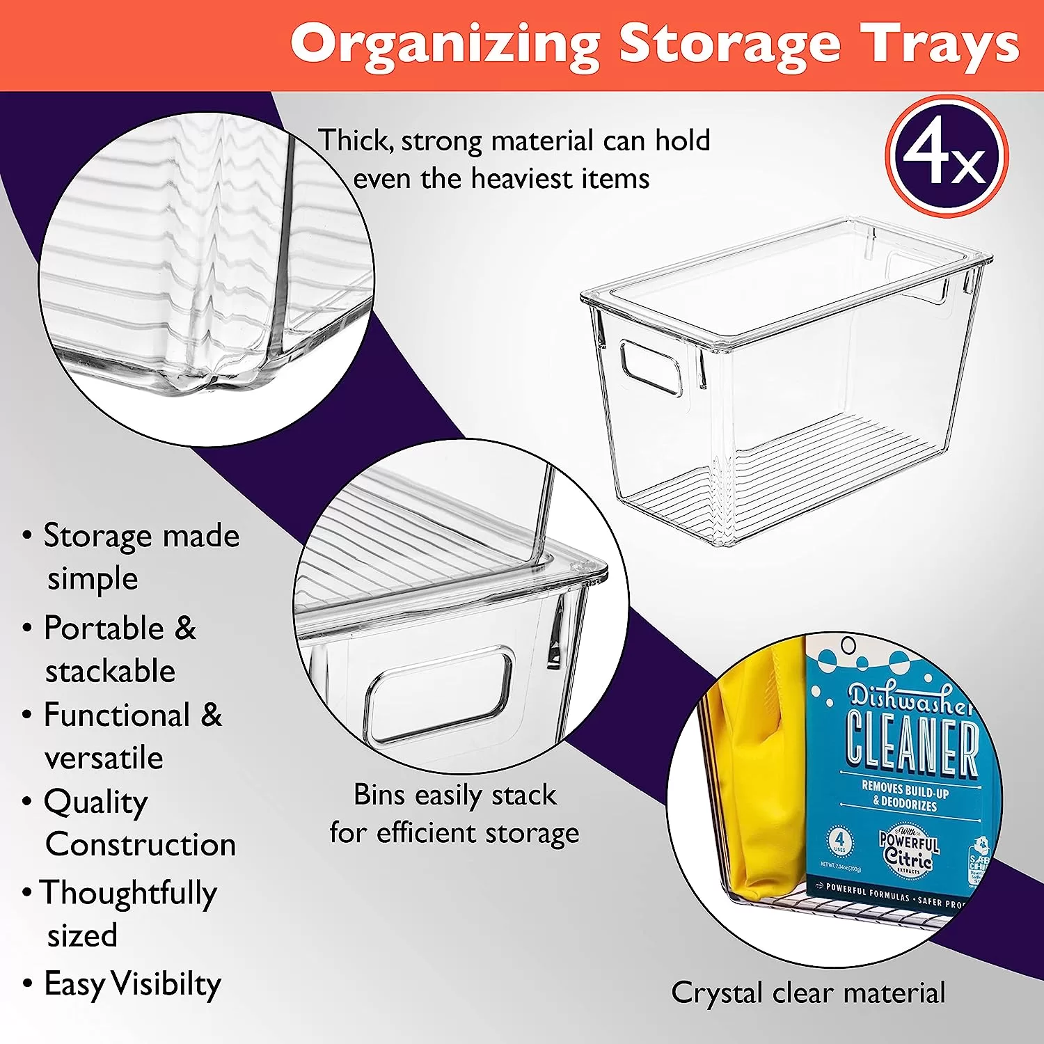 ClearSpace Plastic Storage Bins with Lids