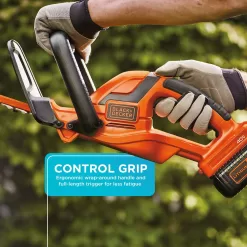 BLACK+DECKER 40V MAX* Lithium-Ion 22-Inch Cordless Hedge Trimmer (LHT2240),Red/Grey