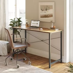 CubiCubi Computer Desk, 40 inch Home Office Desk, Modern Simple Style PC Table, Brown
