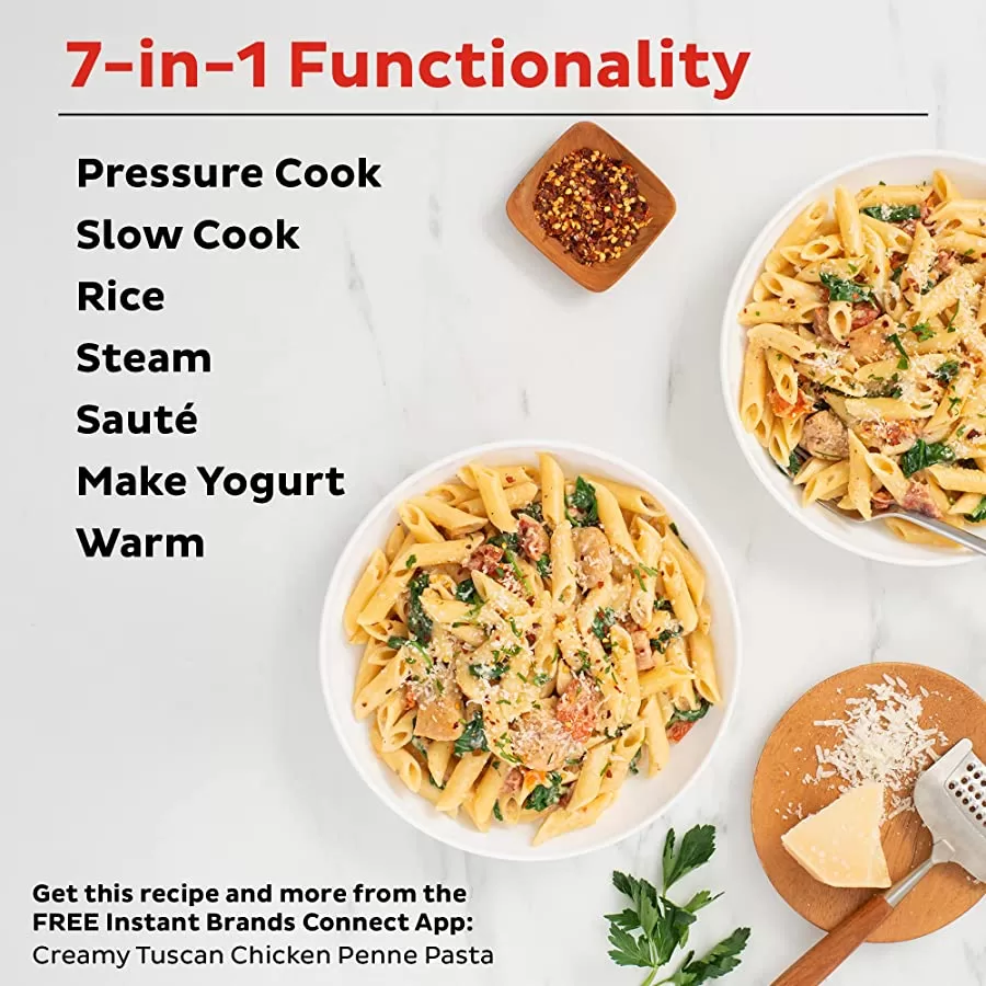 Instant Pot Duo 7-in-1 Electric Pressure Cooker, Slow Cooker, Rice Cooker, Steamer, Sauté, Yogurt Maker, Warmer & Sterilizer, Stainless Steel, 6 Quart