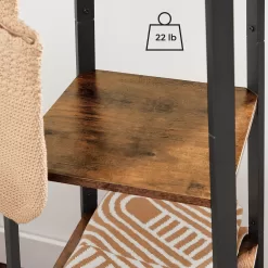 VASAGLE ALINRU Coat Rack with 3 Shelves, Stand with Hooks