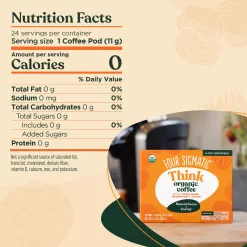 Mushroom Coffee K-Cups by Four Sigmatic | Organic and Fair Trade Dark Roast Coffee with Lion’s Mane, Chaga & Mushroom Powder - 24 Count