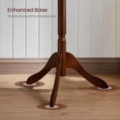VASAGLE Solid Wood Coat Rack/Stand, Free Standing Hall Coat Tree with 10 Hooks