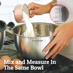 Priority Chef Premium Mixing Bowls With Airtight Lids Set, Thicker Stainless Steel Mixing Bowl Set, Black