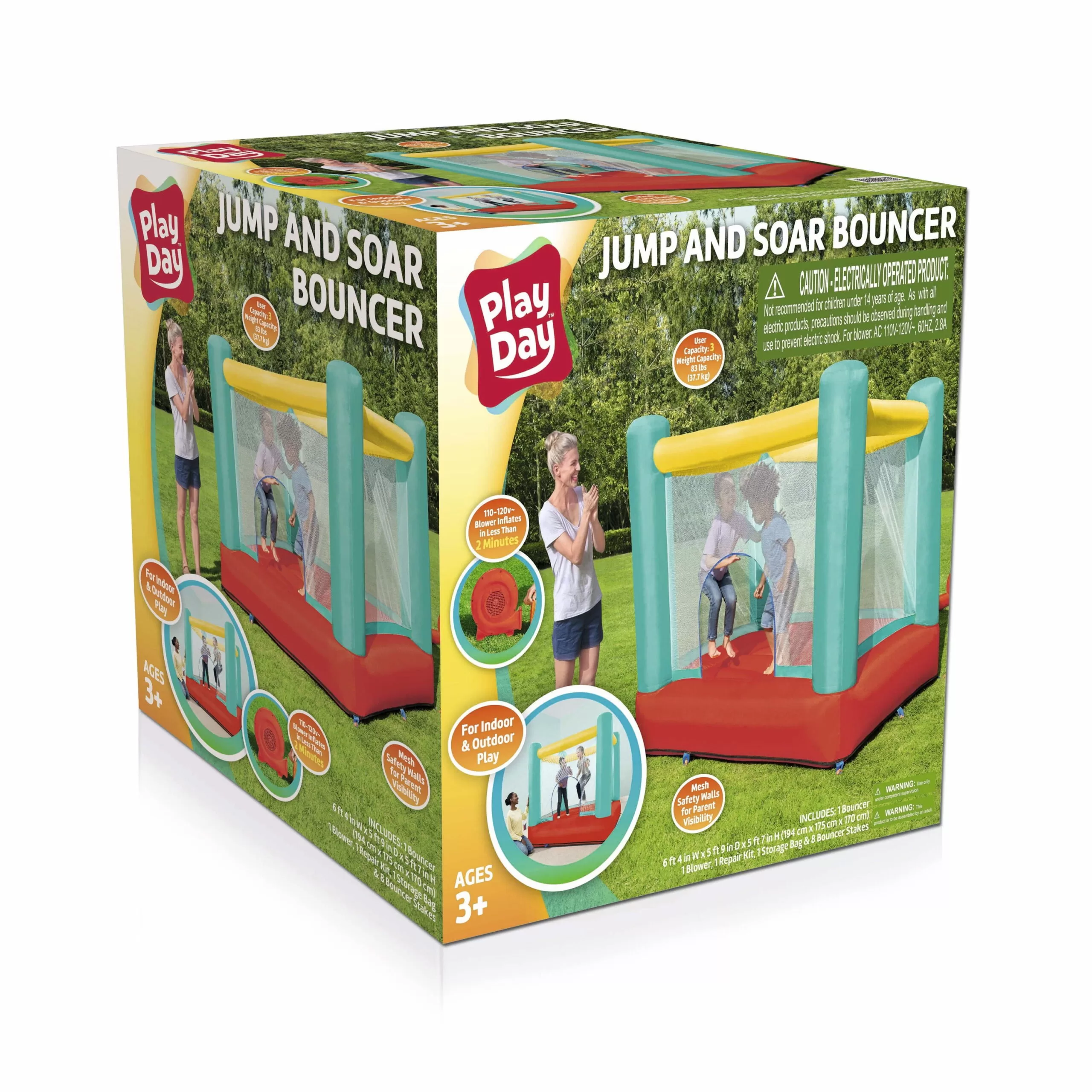 Play Day 6'4'' x 5'9'' x 5'7'' Jump and Soar Bouncer